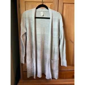 Joie | Light Grey Cotton Blend Knit Cardigan Duster | Small